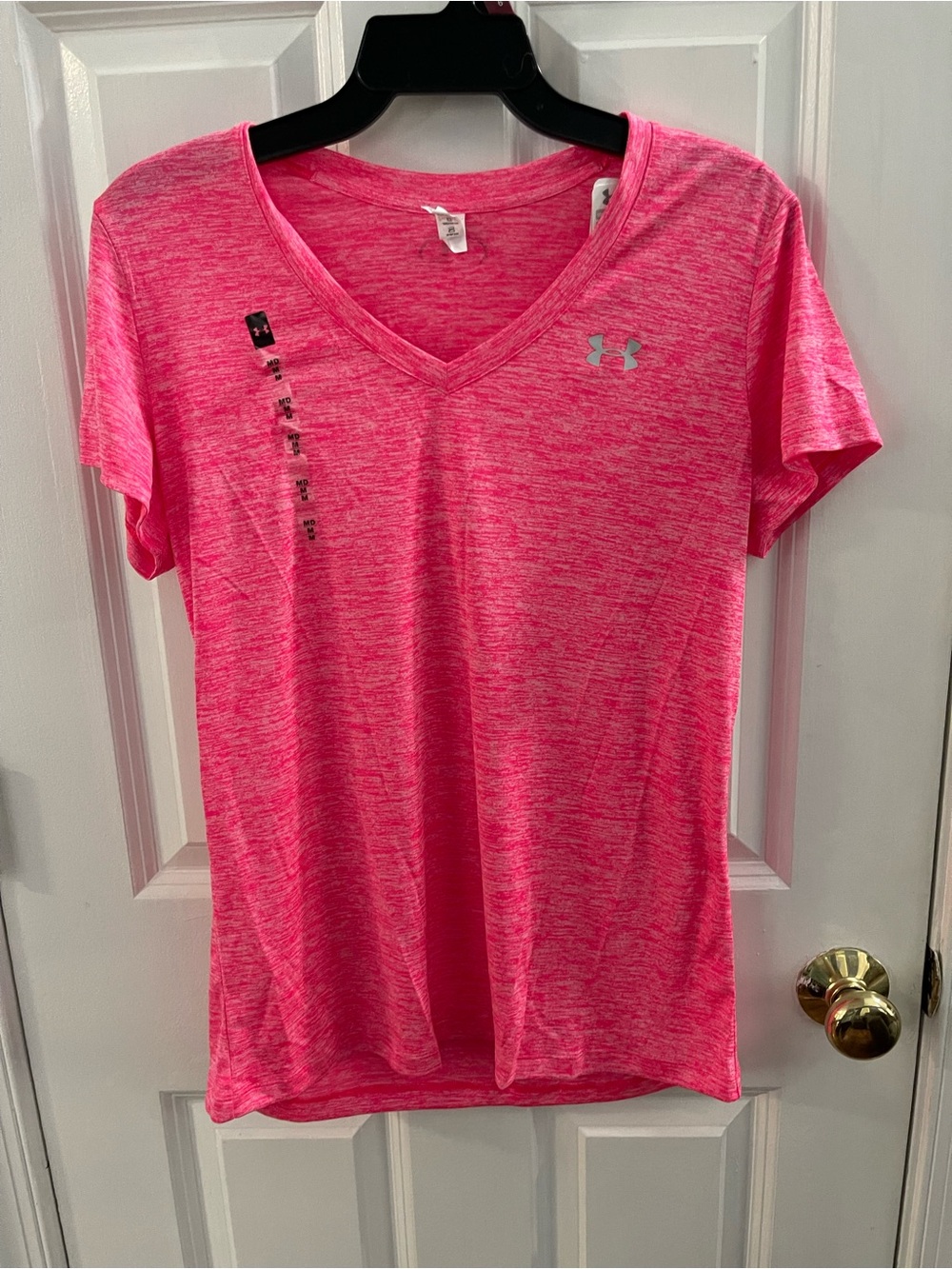 Under Armour Women’s V-Neck Short Sleeve Tee - Hot Pink Heather